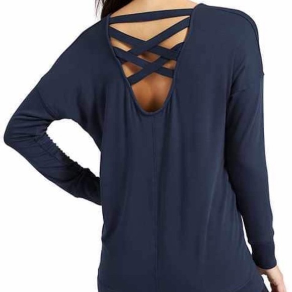 Athleta Tops - Athleta Crossback CYA Tunic Top Dark Blue Modal